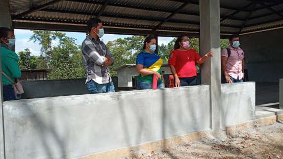 Construction carried out at the Natural Laboratory of URACCAN campus New Guinea