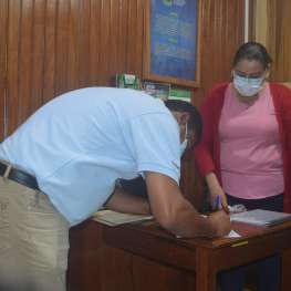 Registration of election candidates in URACCAN campus Las Minas